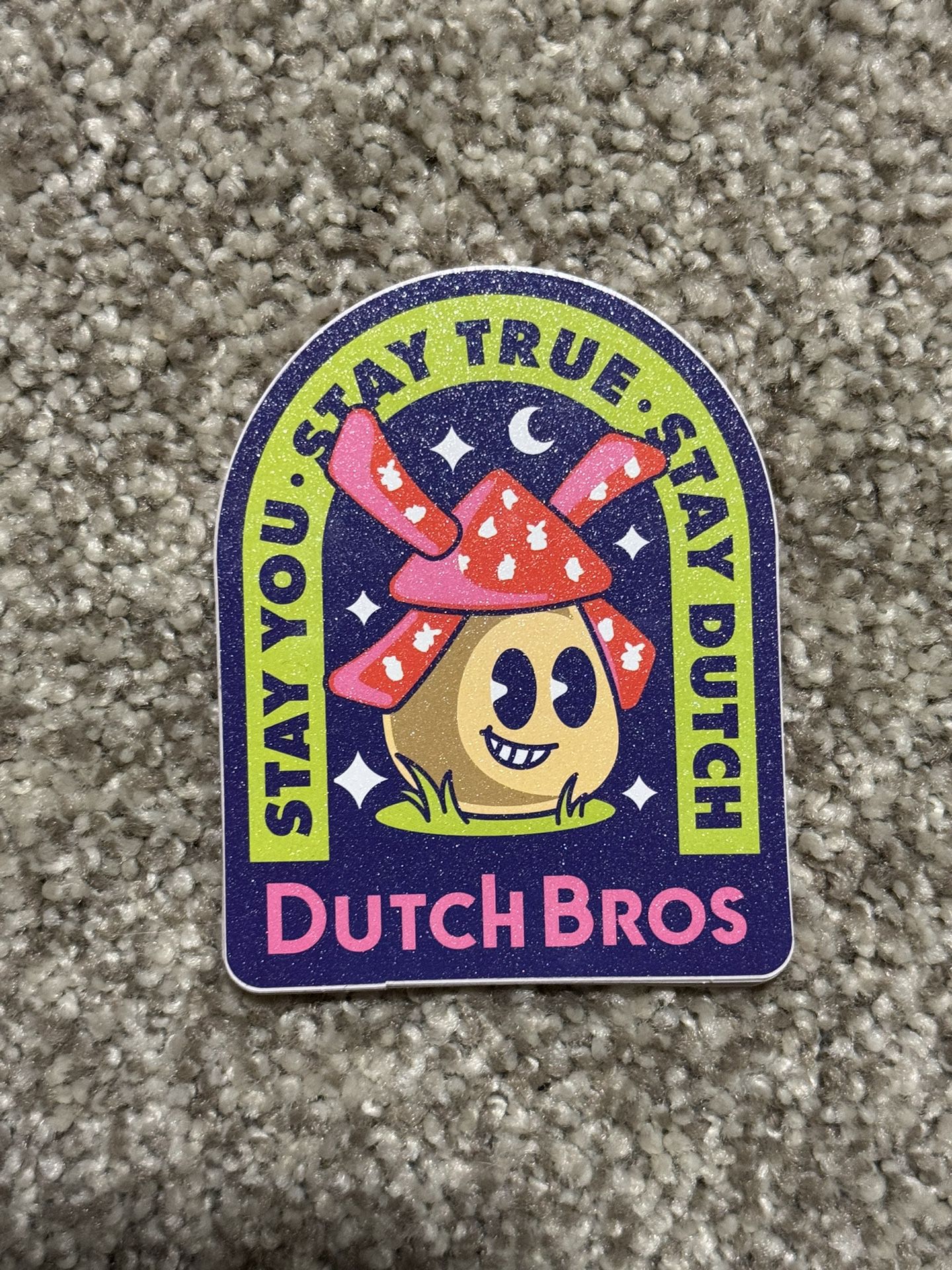 Dutch Bros “Stay Dutch Mushroom” Sticker