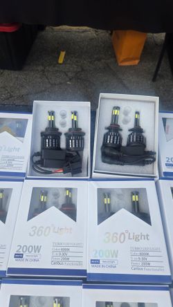 CAR HEADLIGHTS LED WHITE LIGHT 360' NEW $55 PER SET ANY CAR ANY MODEL ***