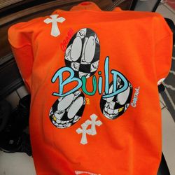 Orange Crome Hearts Hoddie