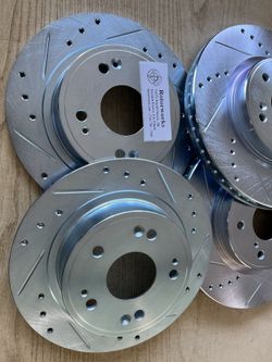 Honda Accord EX-L 18-19-20-21-22-23-24-25 Drill Slot Rotors Ceramic Pads