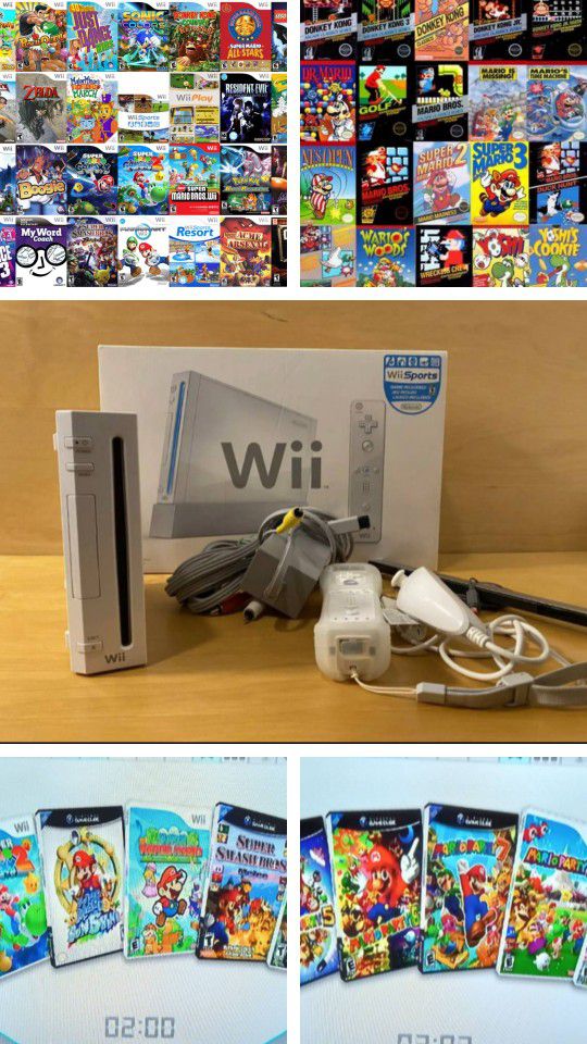 NINTENDO WII LOADED with Over 250 WII GAMES 