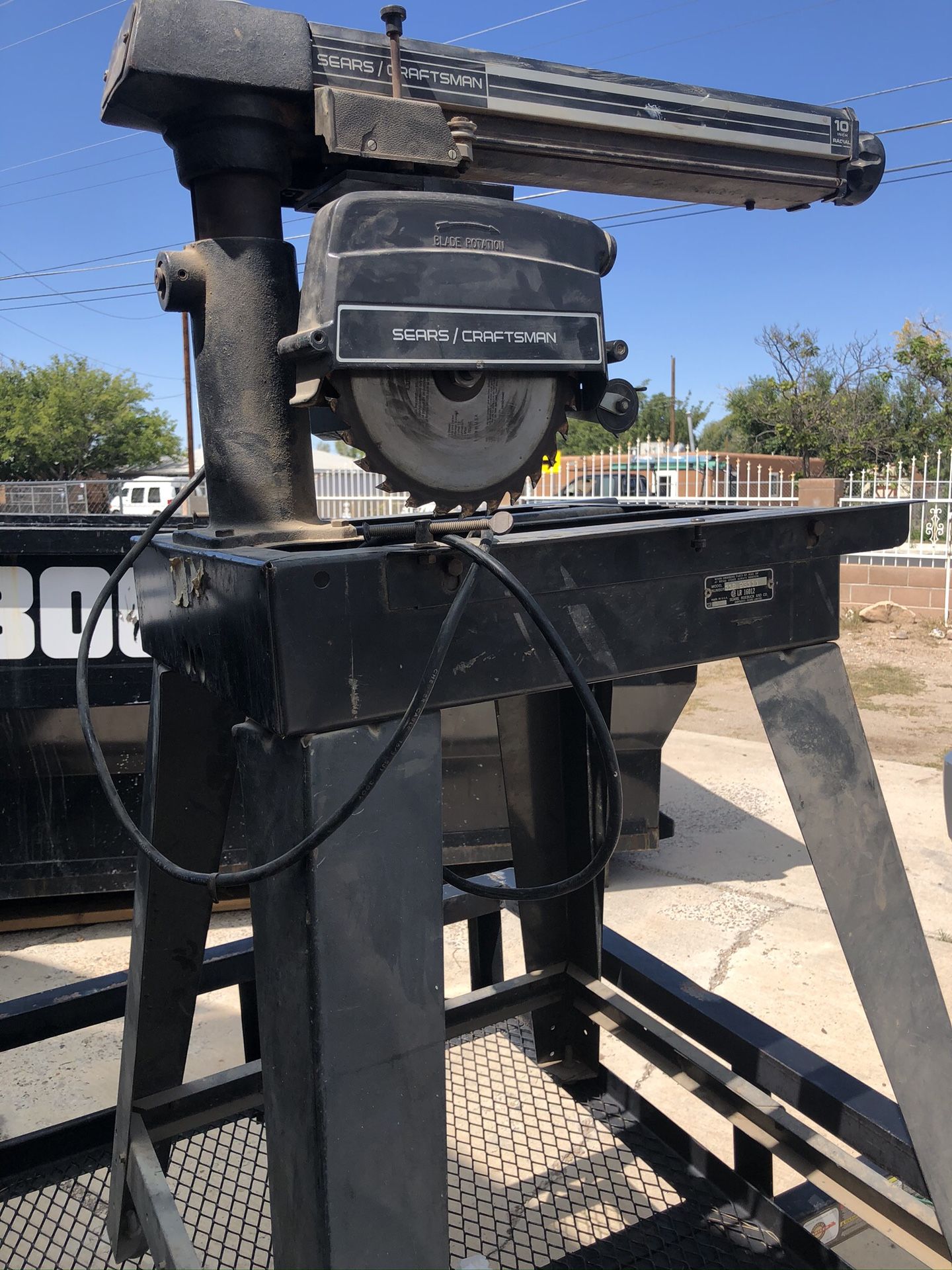 10” radial arm saw