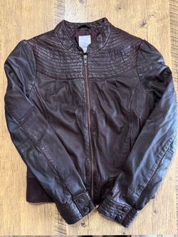 Halogen Genuine Leather Jacket – Women’s Medium – Burgundy / Oxblood