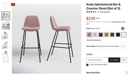 Kody Upholstered Bar & Counter Stool (Set of 2)