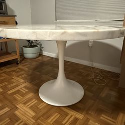 City Furniture 48” Round Marble Table