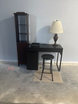 Black Writing Desk with Stool