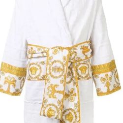 White Versace ROBE Unisex XL