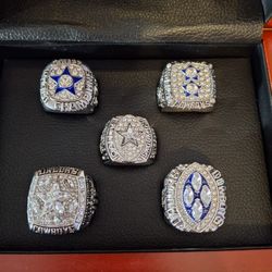Dallas Cowboys Championship Ring Set With Display Case 