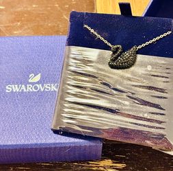 Swarovski Black Swan Necklace