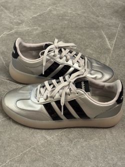 Adidas silver shoes
