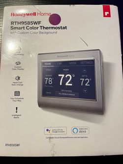 Honeywell RTH9585WF is a 7-day programmable, Wi-Fi smart color touchscreen thermostat.