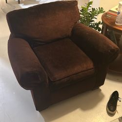 Crate And Barrel Easy Chair Eggplant Purple 