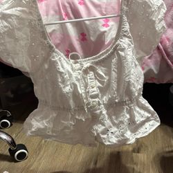 white american eagle blouse