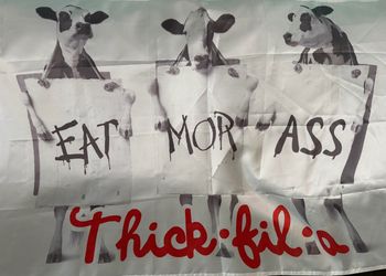 Thick-fil-a Parody Flag Banner