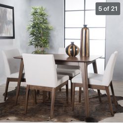 Modern 5 Piece Dining Table Set 