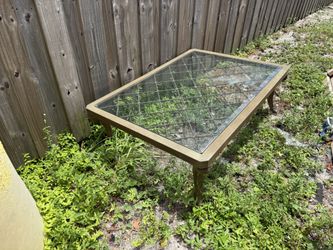 Large Heavy Duty- Metal & Glass Center Table