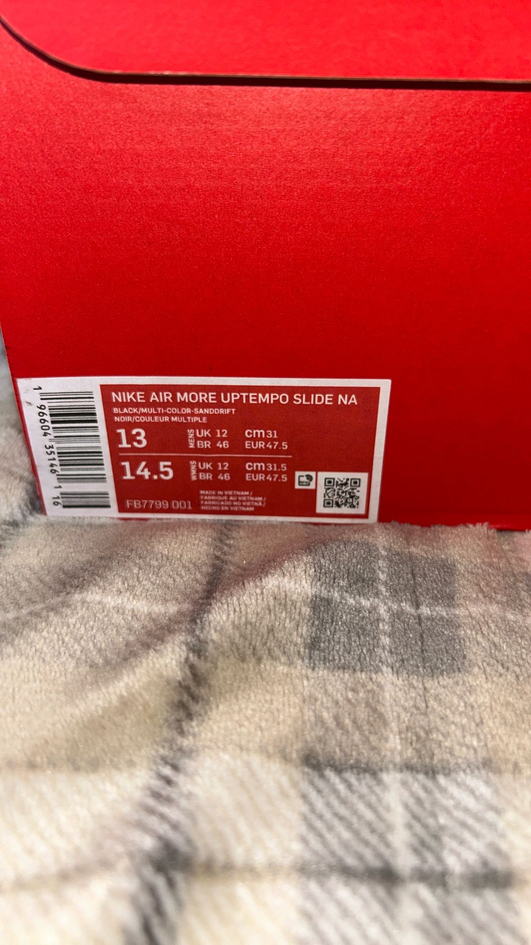 Nike Air More Uptempo Slide NA Men’s Size 13 Used Box $50