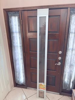 Dog/Cat door with weather stripping