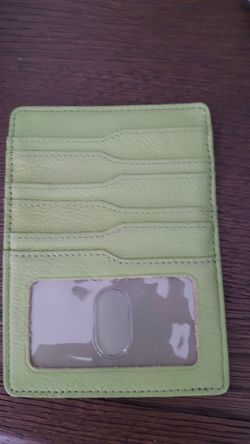 Leather I.d. credit card wallet