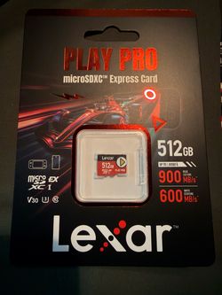 LEXAR 512GB  “PLAY PRO” Micro SDXC Express Card