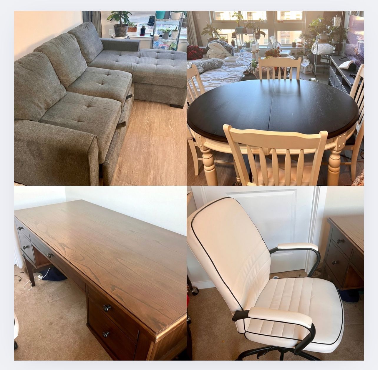 Sofa, Dining Table, Desk, Chair ā Take All for $800!