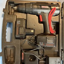 Craftsman 15.6 Volt Cordless Drill Power Tool In Case Set