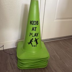 Bright Green Kids At Play Cones