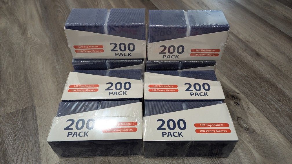 100 Hard Sleeve + 100 Soft Sleeve Packs Sleeves Card Top Loads , 3" x 4" Baseball Protectors, Trading Sleeves Baseball, Football Card $15 Each Pack