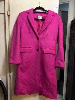 LOFT Hot Pink Wool Blend Coat
