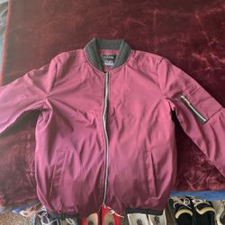 Burgundy Bomber Jacket (small)