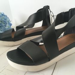 Black Platform Sandals , Size 8