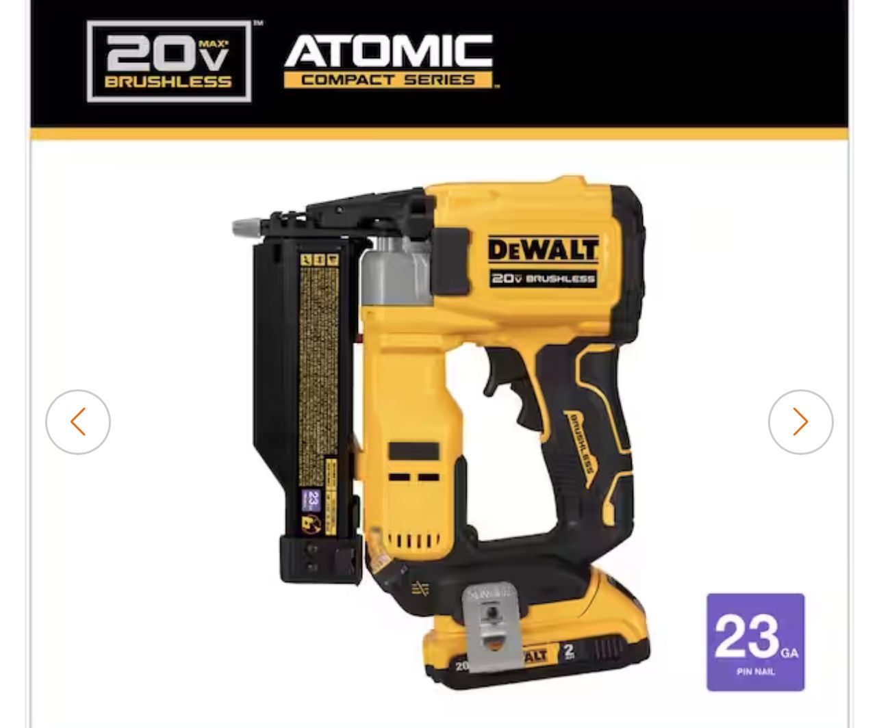 Dewalt 23 Gauge Pin Nailer