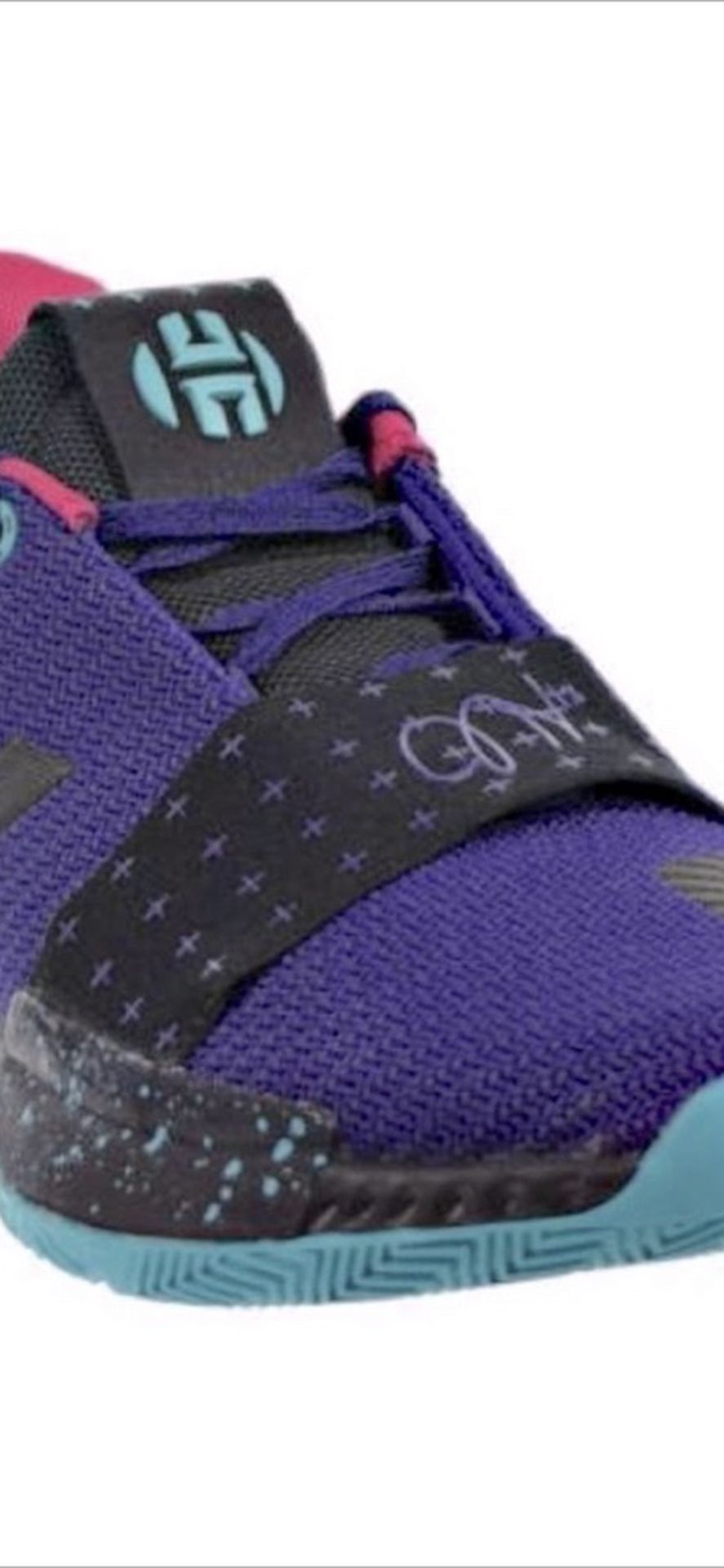 Adidas Harden Vol. 3 J "Glow" Basketball Sneakers Shoes Size 5.5 Purple