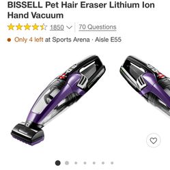 BISSELL Pet Hair Eraser Lithium Ion Hand Vacuum