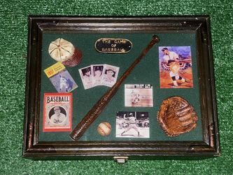 The Game of Baseball Shadow Box Collectors Cards Storage