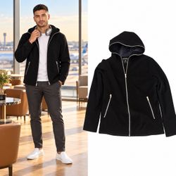 SCOTTeVEST Black Full-Zip Hoodie Jacket XL