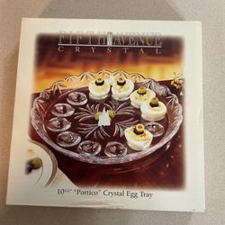 Fifth Avenue Crystal 10.5 portico Egg Tray New In Box