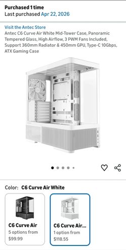 Antec C6 Curve Air White Mid-Tower Case