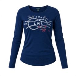 Lauren Ralph Lauren Navy Long Sleeve Graphic Tee