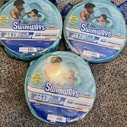 Swimways Infant Baby Spring Water Pool Floats 9-24 Months Built-In Valve Canopy