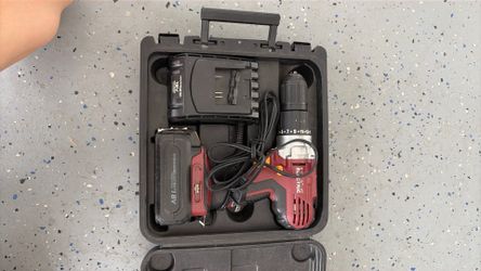 Chicago Electric 18V Cordless Drill Set – Battery, Charger & Case Included