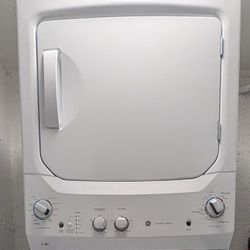 GE Unitized Spacemaker 3.8 Washer with Stainless Steel Basket and 5.9 Cu. Ft. Capacity Electric Dryer, White
- GUD27ESSMWW