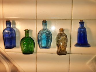 Mini Glass Bottles 1970s