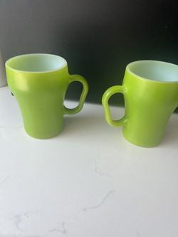 Vintage Green Coffee Mugs (set of 2)