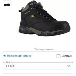 REEBOK Athletic High-Top Shoe: W, 11 1/2 Work Boots 