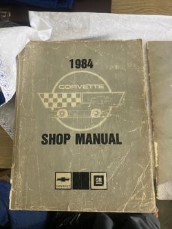1984 Corvette Shop Manuals Three Of Them