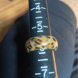 Size 6 Wooden Band Leopard Print 