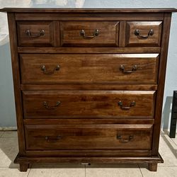 Wood Dresser - 4 Large Drawers