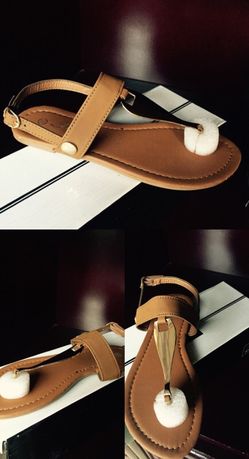 Tan Women's T Line Sandals