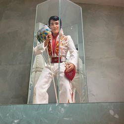 Elvis Presley Collectible Doll And Case 